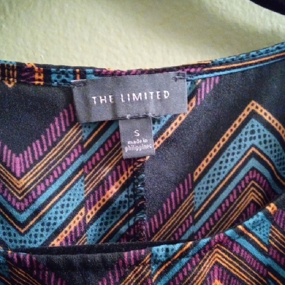 Womans S The Limited Multicolor Chevron Blouse Lightweight - Picture 2 of 4